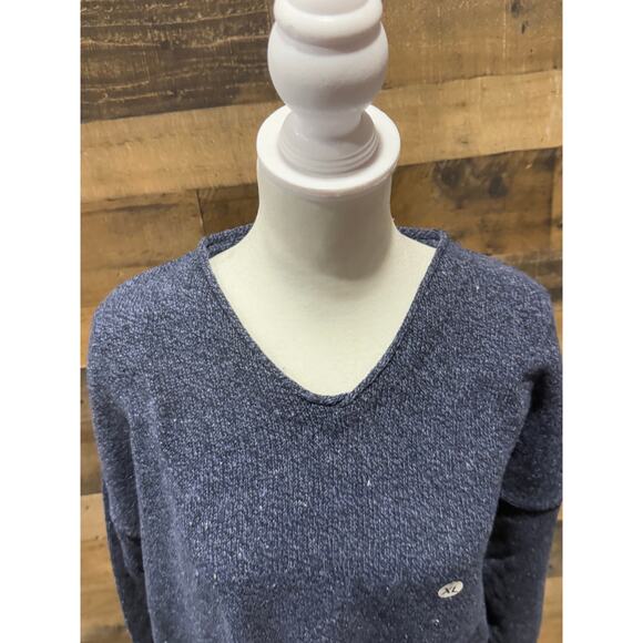 WhalerKnits- Navy Blue- Pull-over V Neck Sweater - Size XL - Picture 4 of 8